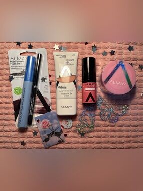 Almay Makeup Bundle • Foundation • Mascara • Tint Stick • Unicorn Highlighter+